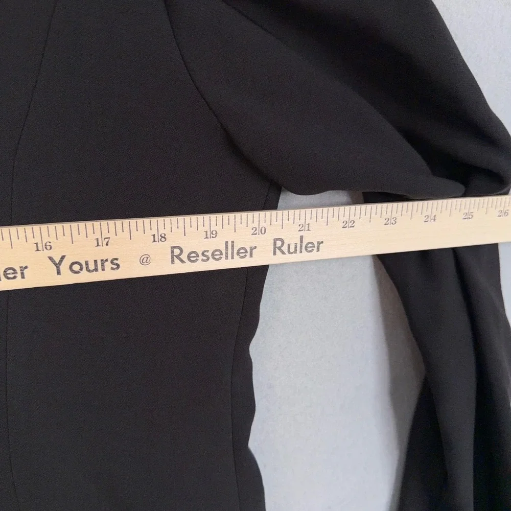 Karl Lagerfeld Blazer Dress Womens 16 Black Ruffle Hem Double Breasted Career